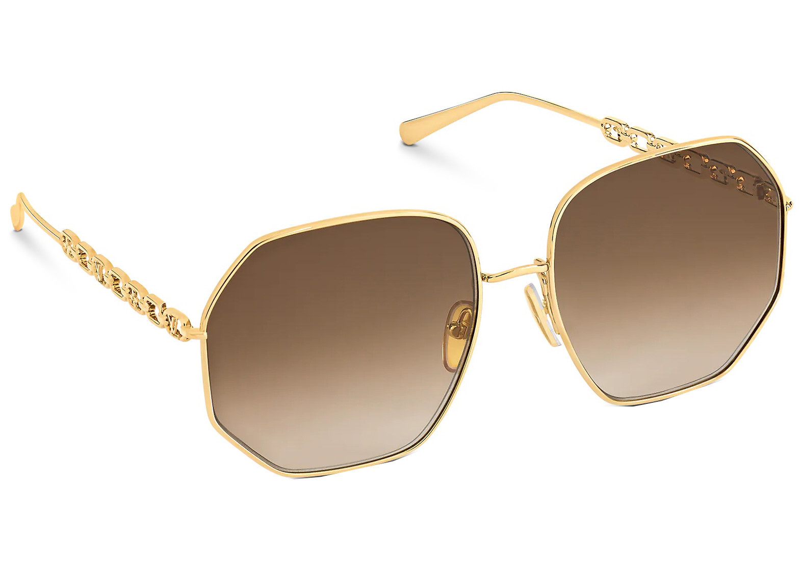 Women's Louis Vuitton My LV Chain Round Sunglasses in Gold (Z1650E/W) | StockX