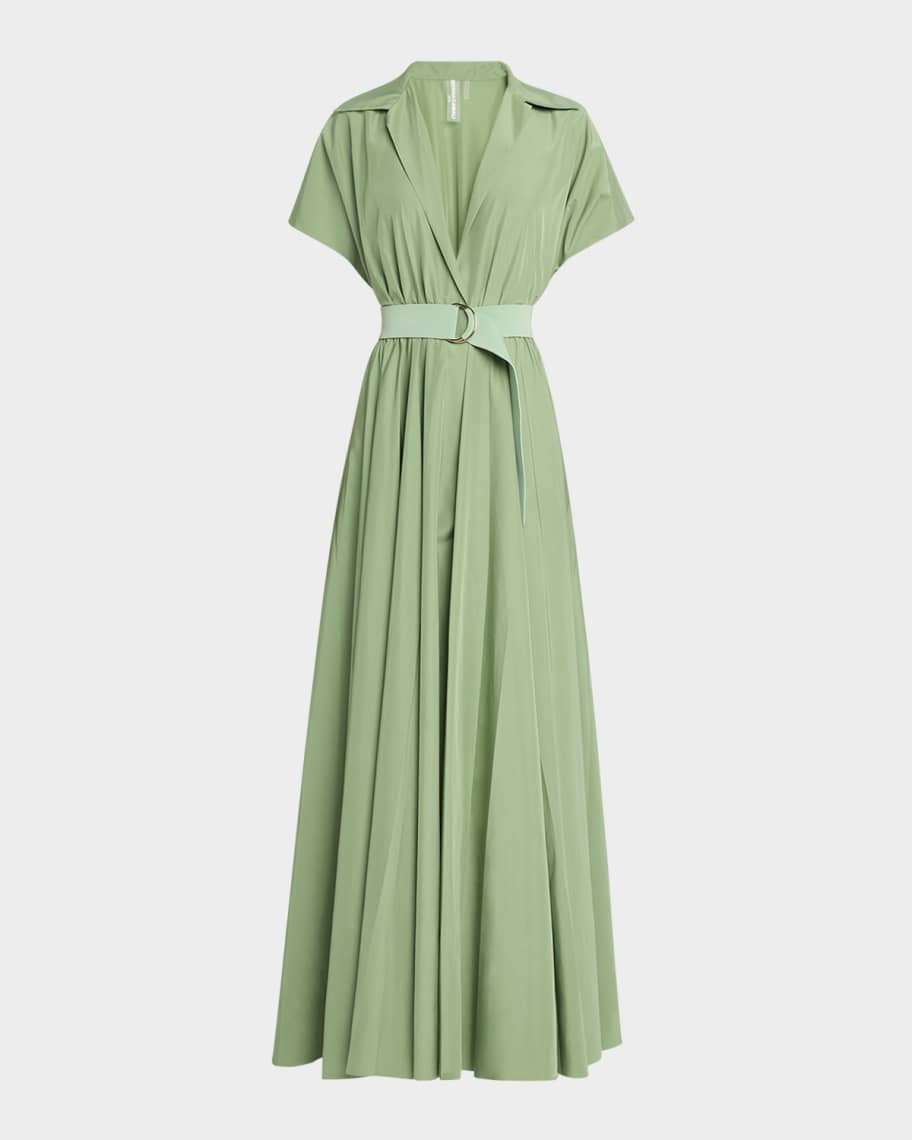 Norma Kamali Super Oversized Shirt Flared Gown | Neiman Marcus