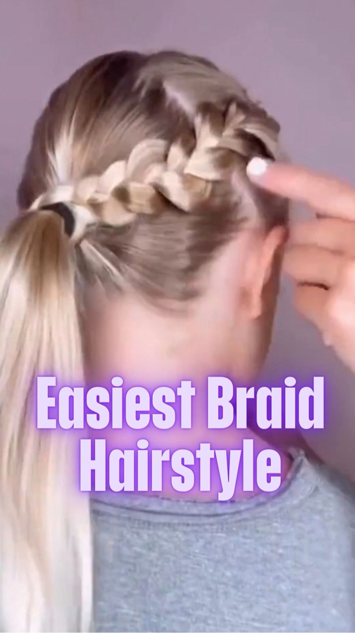 CUTE BRAID HAIRSTYLE 🩷 This is just about the easiest and cutest braid hairstyle! Excited to share my favorite hair products with you! Love for you to follow us for our daily hairstyles!
