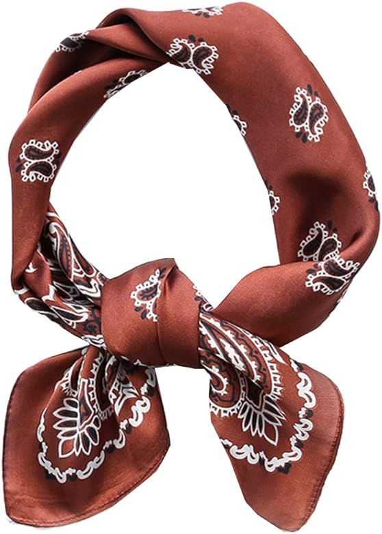 Square Silk Feeling Neckerchief Handbag Hair Scarf Bracelet Gift For Women/Men | Amazon (US)
