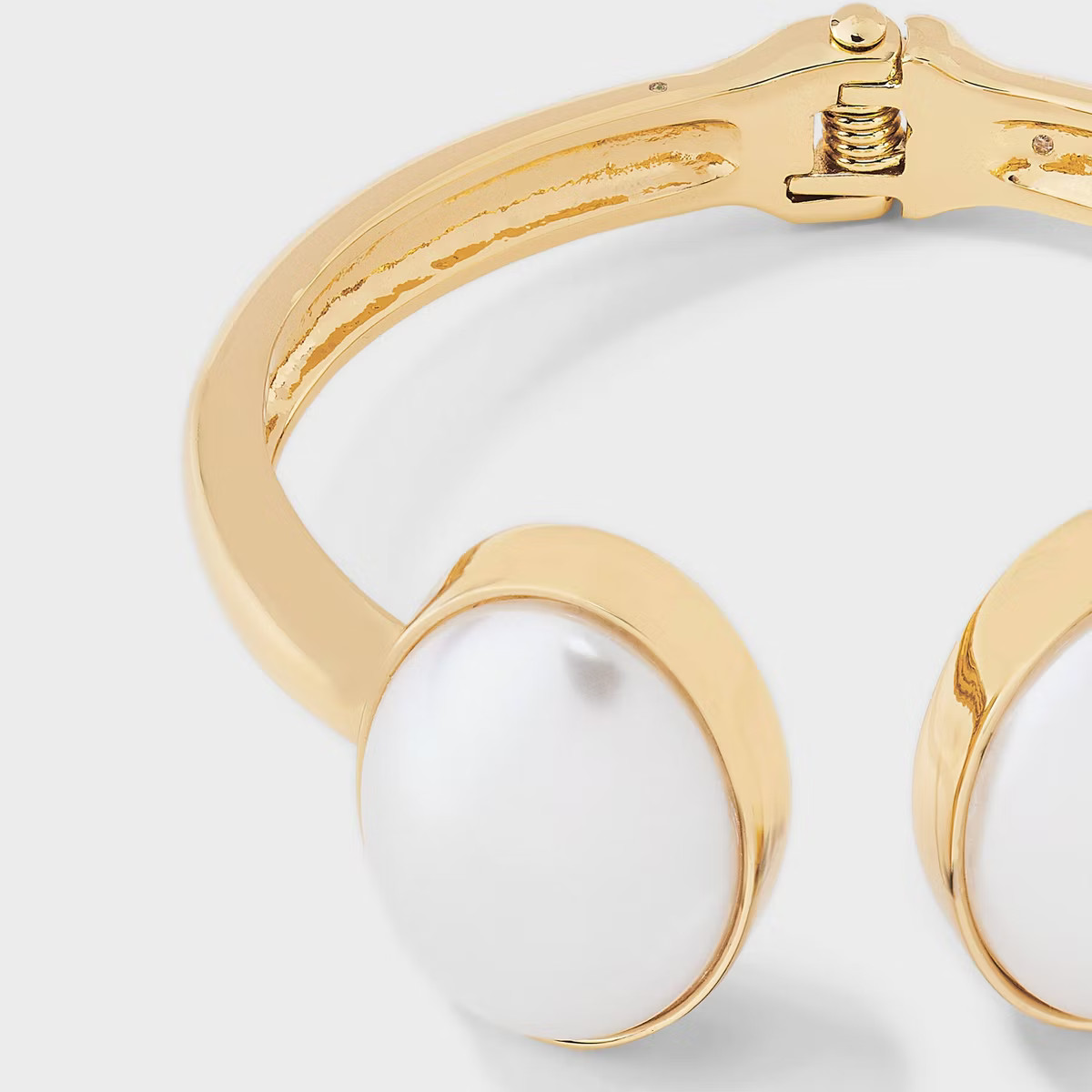 Hinged Cuff Bracelet with Pearl - A New Day™ Pearl/Gold | Target