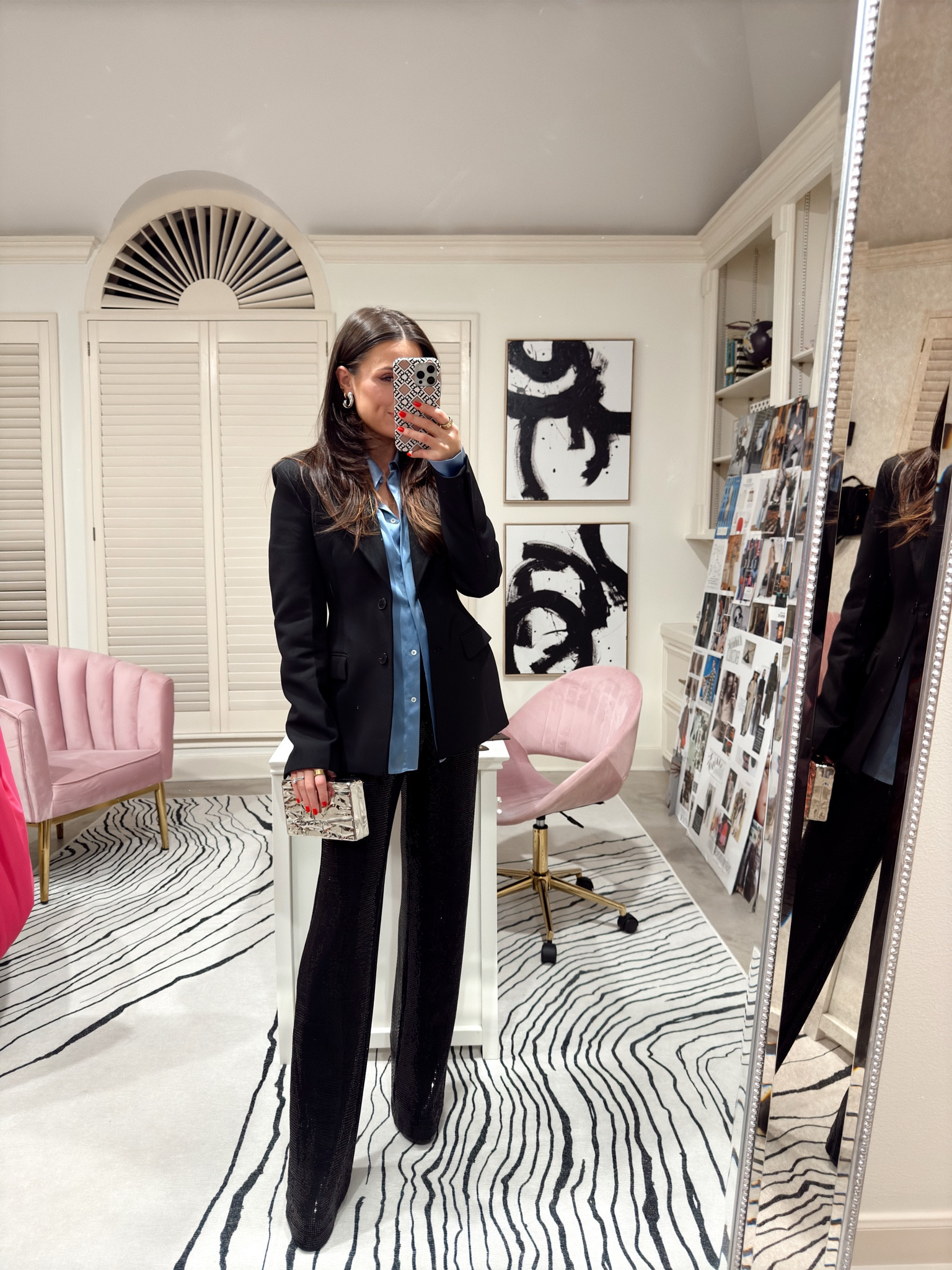 Sequin pants // holiday ootd // mango 

#LTKSeasonal #LTKWorkwear #LTKootd