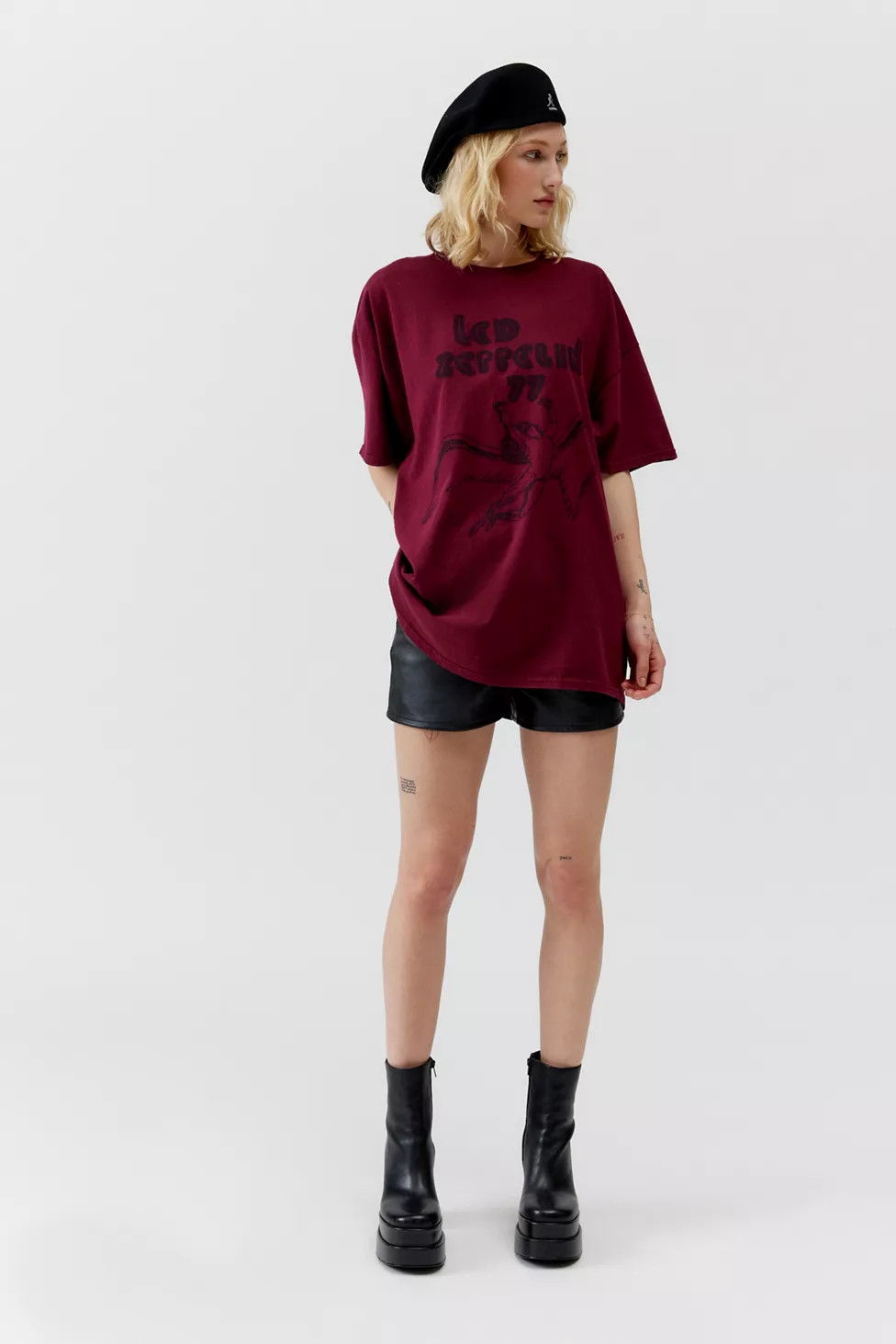Led Zeppelin '77 Tour Oversized Tee | Urban Outfitters (US and RoW)