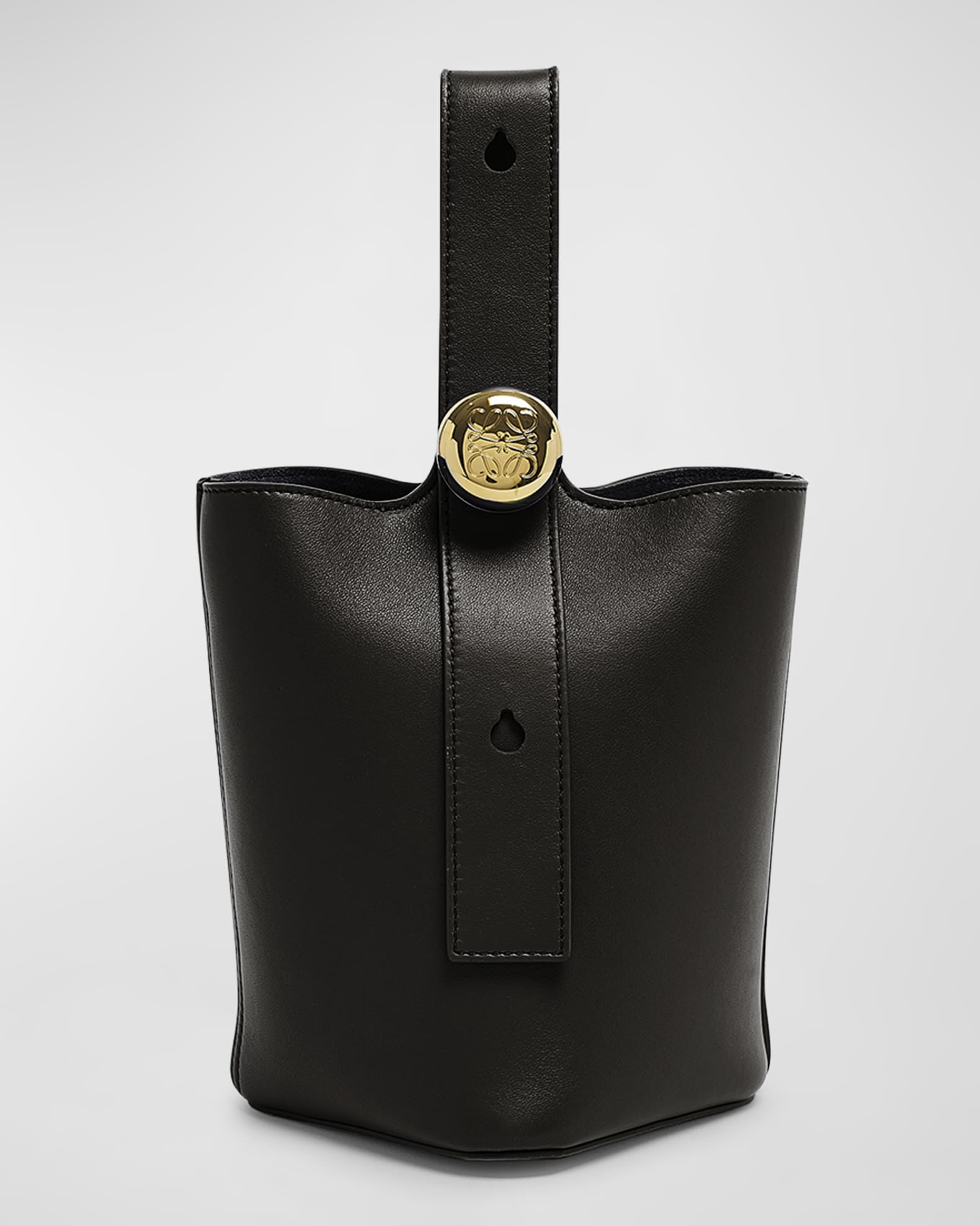 Mini Pebbled Leather Bucket Bag | Neiman Marcus