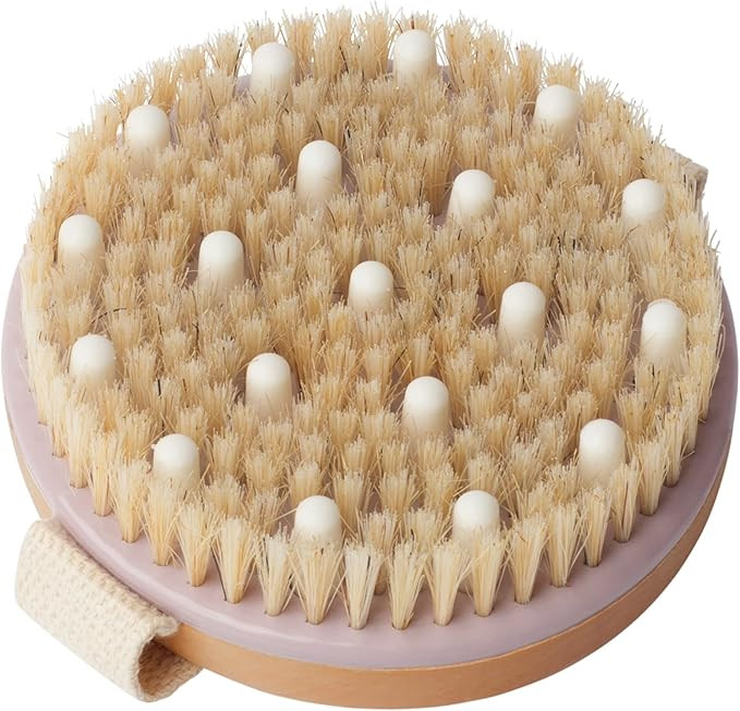 MainBasics Dry Body Brush Exfoliating Body Scrubber - Boar Bristles & Massage Nodules for Dry Ski... | Amazon (US)