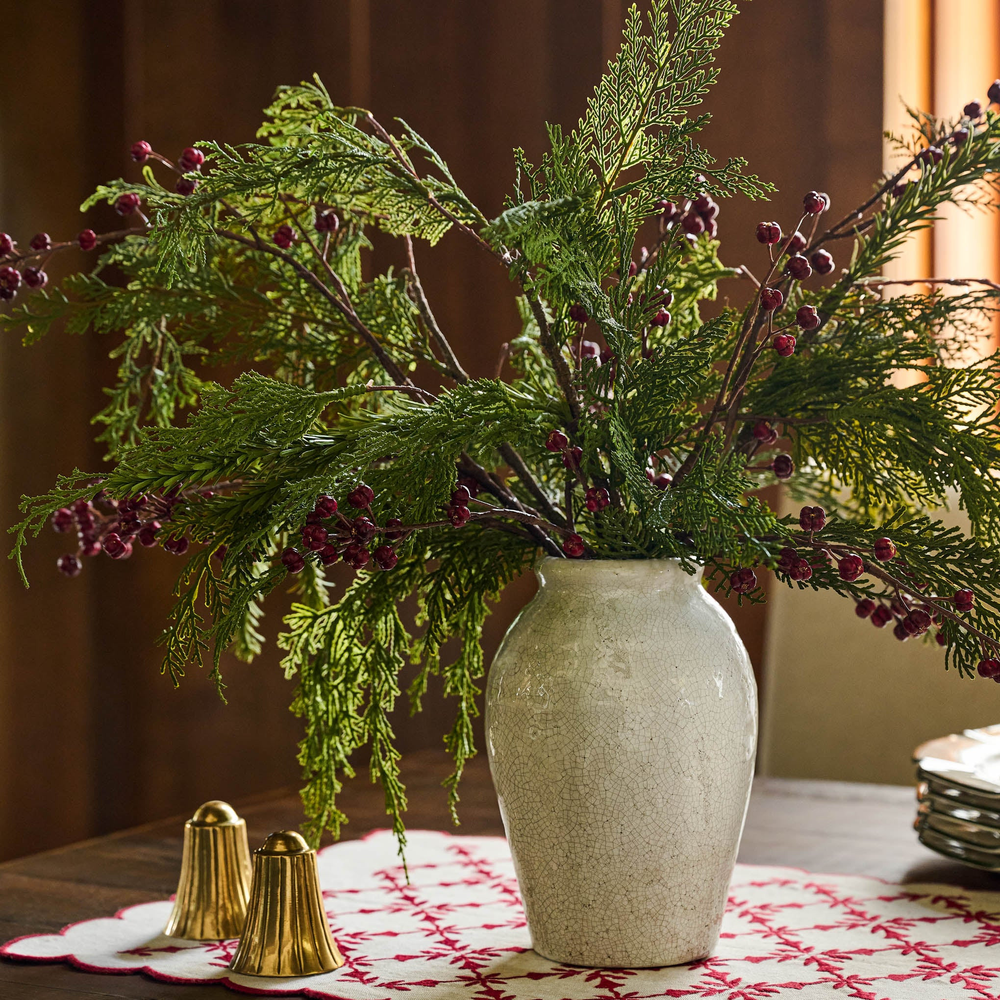 Real Touch Cedar Mix Stem | Magnolia