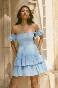 Ruffled Off-the-Shoulder Mini Dress | Forever 21 | Forever 21 (US)