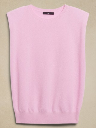 Cashmere Padded-Shoulder Top | Banana Republic (US)