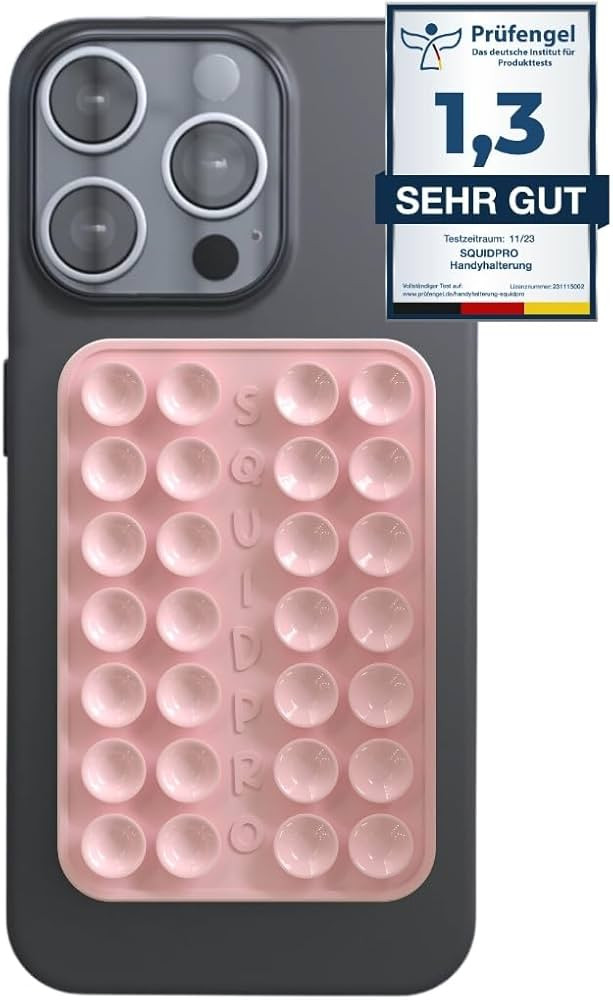 SQUIDPRO® - Silikon Saugnapf Handyhalterung, selbst-klebend, Kompatibel mit Allen gängigen iPho... | Amazon (DE)