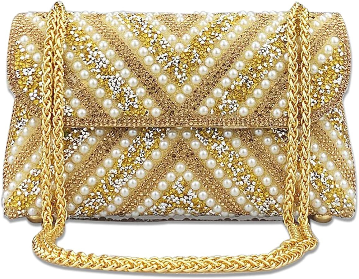 Rhinestones Clutch Purses for Women Chain Shoulder Bags Sparkly Evening Bags for Cocktail Prom Pa... | Amazon (US)