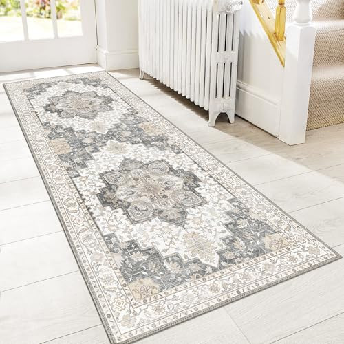 GENIMO Area Runner Rugs 2x10 for Living Room, Non-Slip Machine Washable Rug for Hallway Kitchen, Low Pile Print Rug for Bedroom Dining Room Home Office | Amazon (CA)