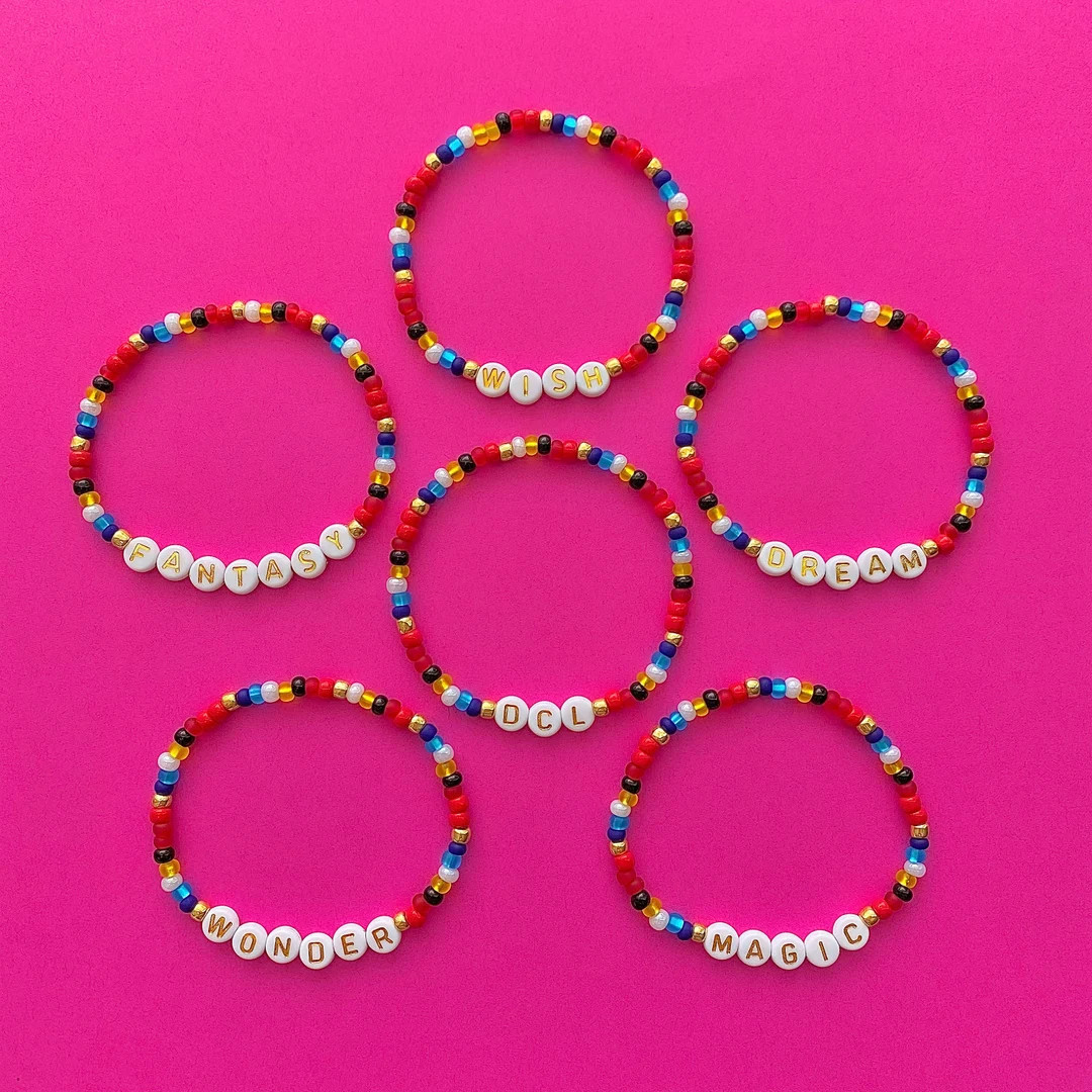 Disney Cruise Line DCL Wish Fantasy Dream Wonder Magic Treasure Destiny Beaded Bracelets | Etsy (US)