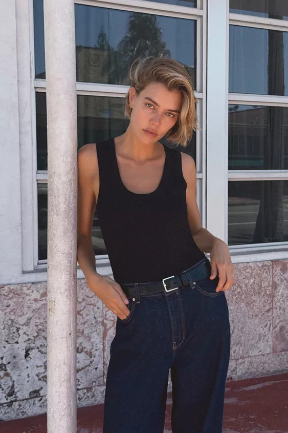 BASIC PLAIN KNIT TOP | Zara UK