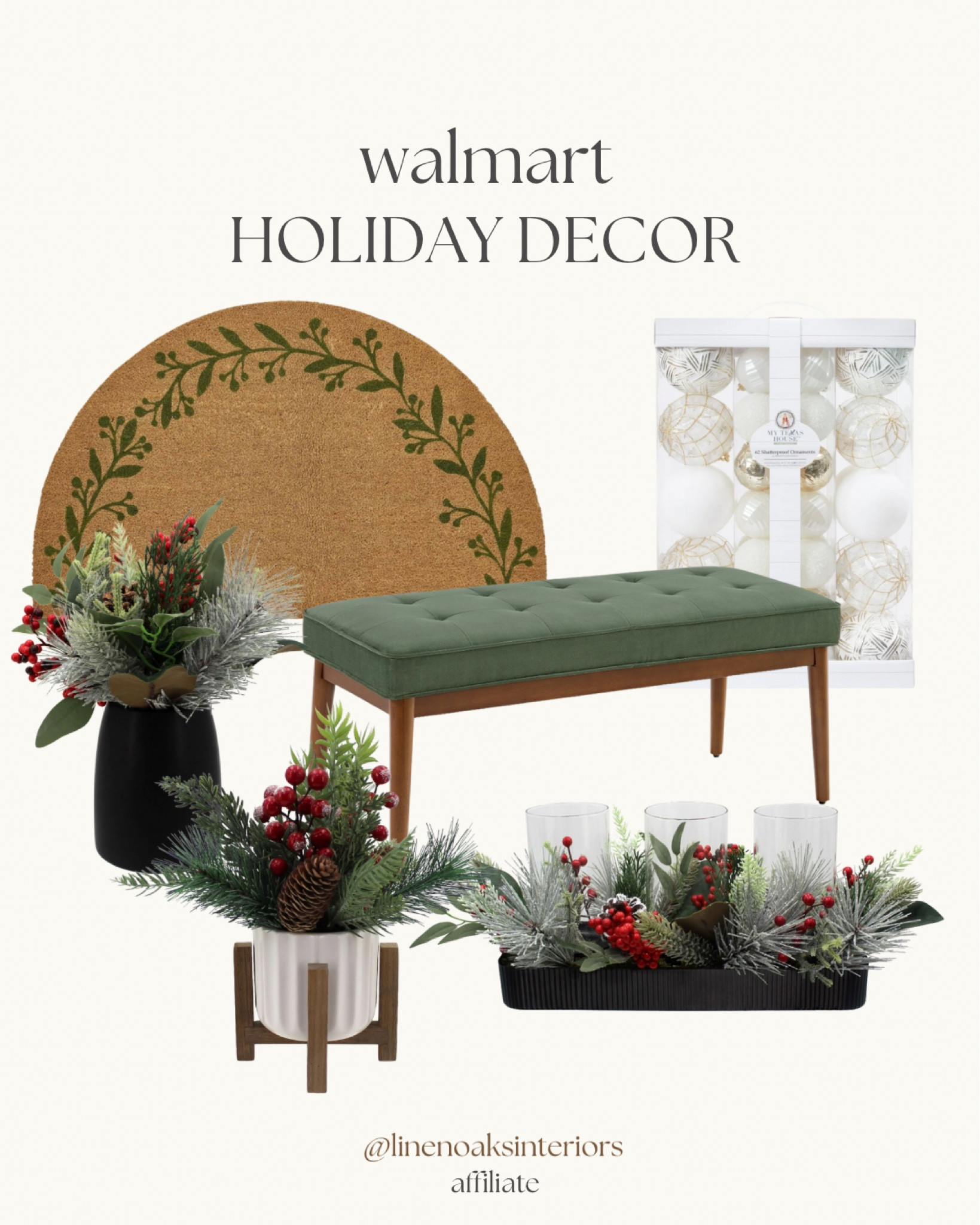 Beautiful evergreen accented home decor for winter and Christmas! 