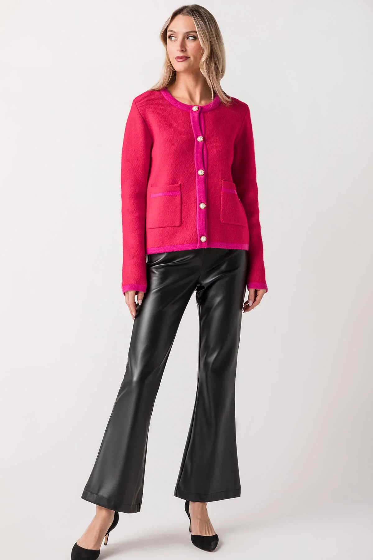 Olivaceous Flare Faux Leather Pants | Social Threads