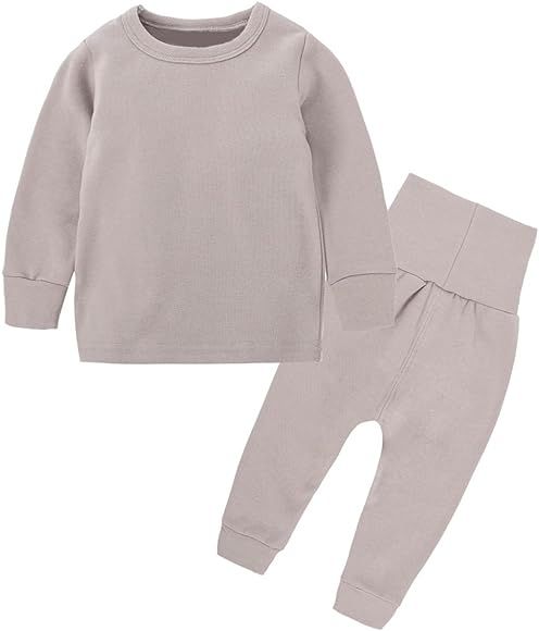 MYGBCPJS Little Boys Girls Cotton Pajamas Thermal Underwear Set Soft Warm Jammies PJS | Amazon (US)