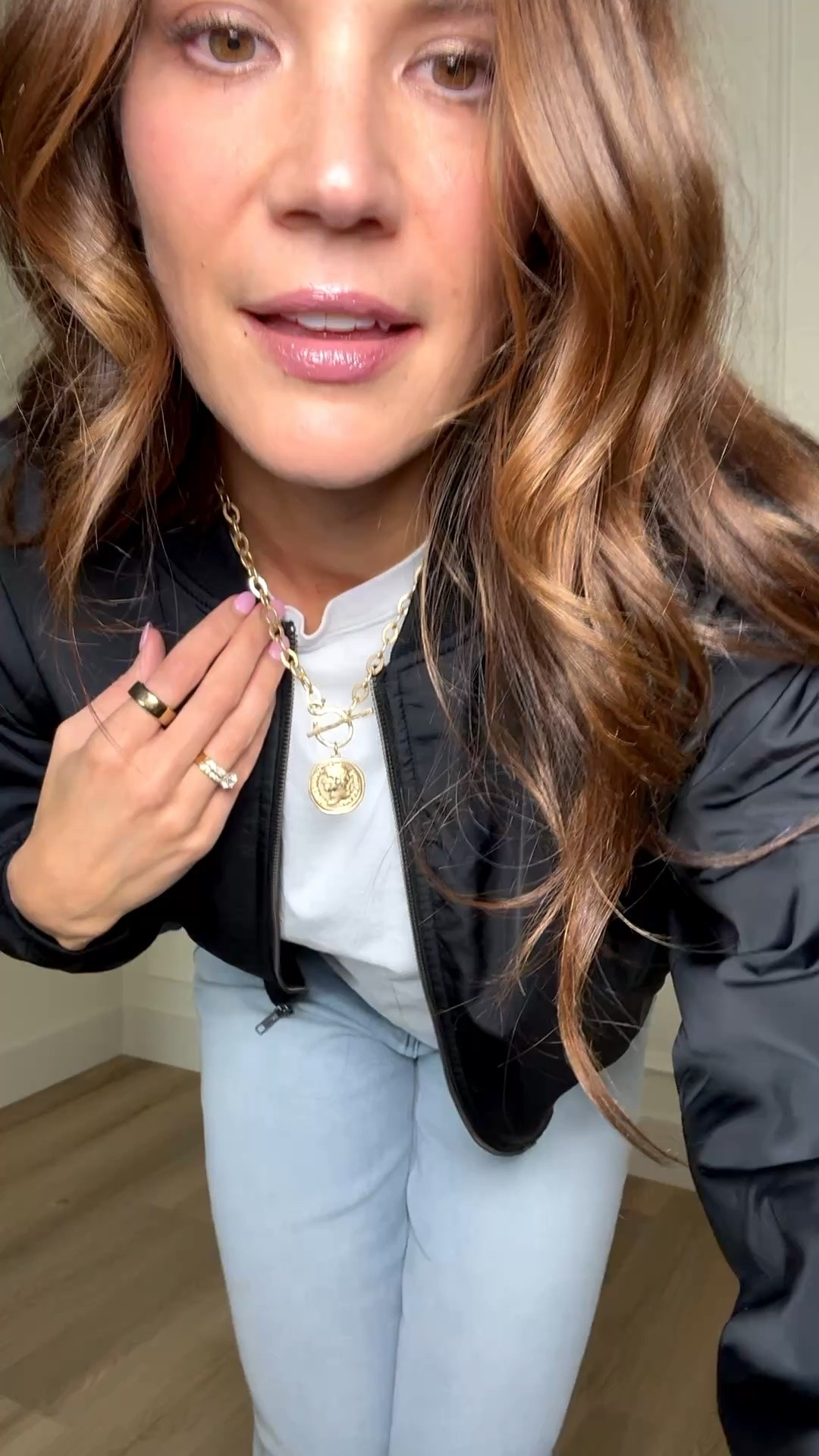 This outfit is giving sporty chic in the best way. The bomber jacket instantly elevates a basic jeans and sneakers look, and these jeans are SO good for tall girls with the perfect longer length. An easy everyday outfit that still looks put together.

Sporty chic outfit, bomber jacket outfit, tall girl jeans, casual everyday outfit, Adidas sneakers outfit, elevated basics, casual cool girl style, spring outfit idea, wide leg jeans, street style outfit, effortless everyday look, tall girl fashion, casual denim outfit, trendy sneakers outfit, Stang and Co

#LTKootd #LTKSeasonal #LTKTall