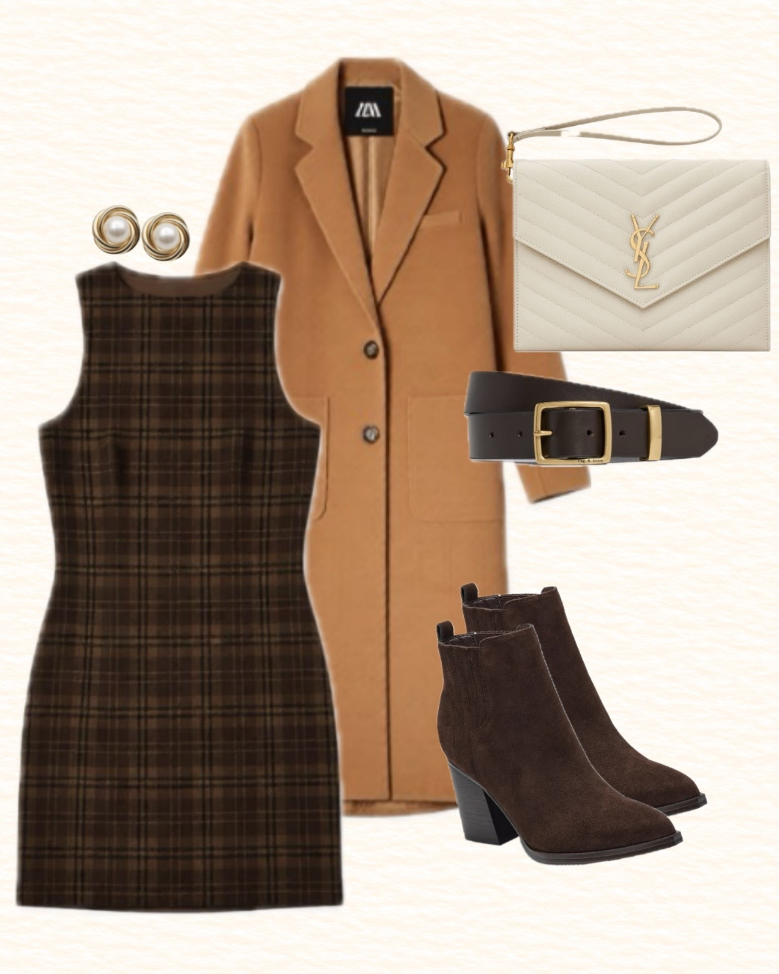 Love this plaid mini dress from lulus for a fall outfit. Would also make a great Thanksgiving dress. Paired with a suede belt, tan wool coat, and suede booties.

#LTKootd #LTKTravel #LTKSeasonal