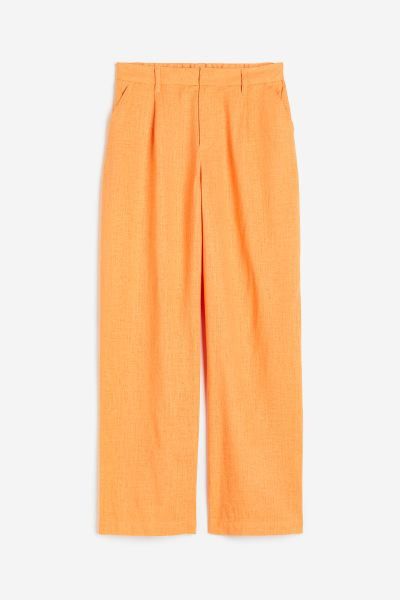 Linen-blend tailored trousers | H&M (UK, MY, IN, SG, PH, TW, HK)