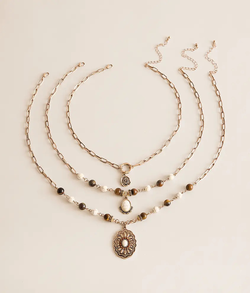 3 Pack Western Necklace Set | Buckle