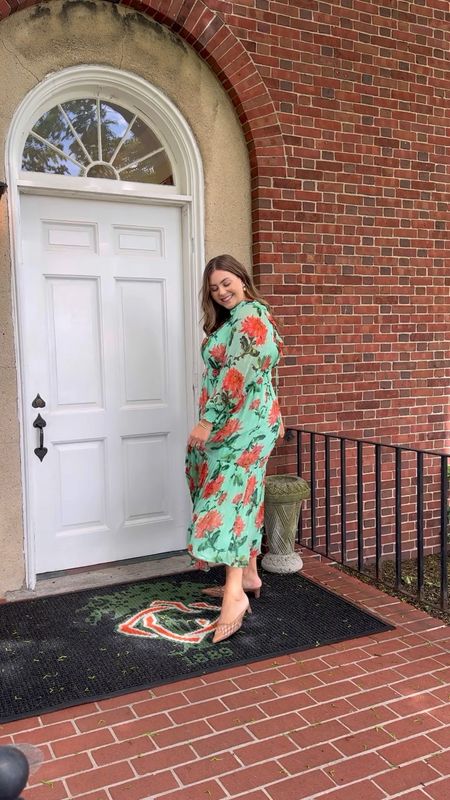 Wearing size 1X in dress- perfect for graduation, wedding guest, baby or bridal shower. Use CARALYN20 at Anthropologie thru 5/12. Use CARALYN10 at Spanx. 

#LTKStyleTip #LTKParties #LTKMidsize