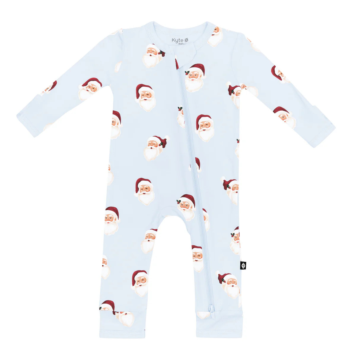 Zippered Romper in Vintage Santa | Kyte Baby