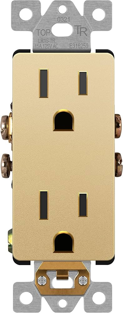 LIDER Matte Finish Decorator Receptacle with Interchangeable Face Cover, Child Safe Tamper-Resist... | Amazon (US)