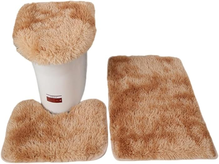 XZJMY 3 Pieces Bathroom Rugs Set,Bath Mat, Non Slip and Absorbent Mats,Floor Mat,U-Shaped Contour... | Amazon (US)