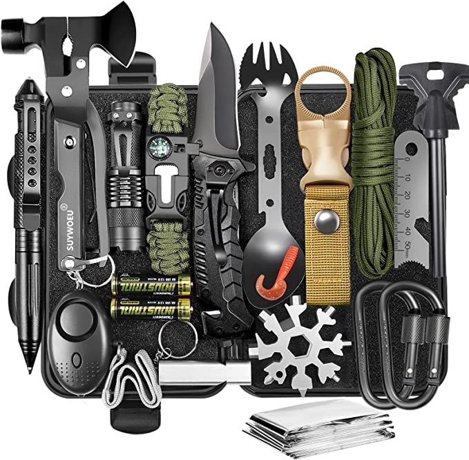 Gifts for Men Dad Husband Fathers Day, Survival Gear and Equipment kit 21 in 1, Professional Cool... | Amazon (US)