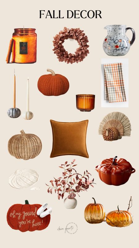Fall decor - pumpkins, kitchen items, pillows, candles and more 

#LTKFind #LTKhome #LTKSeasonal