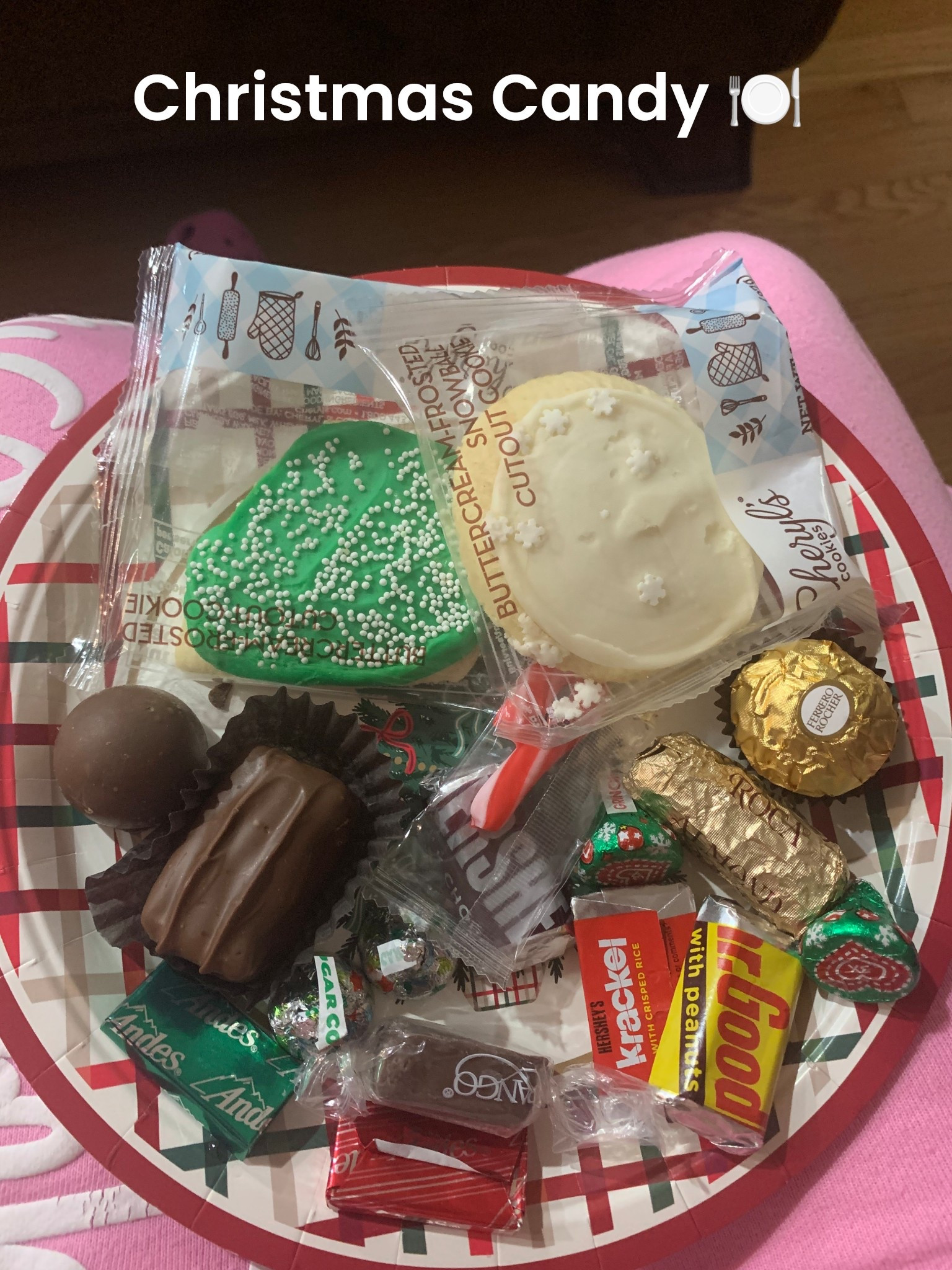 A nice Christmas candy and cookie 🍪 variety from Cheryl’s Cookies, Hersey’s, Almond Roca; See’s Candy, Andes Candies, and Ferrero Rocher. 

#LTKHoliday #LTKfoodie #LTKSeasonal