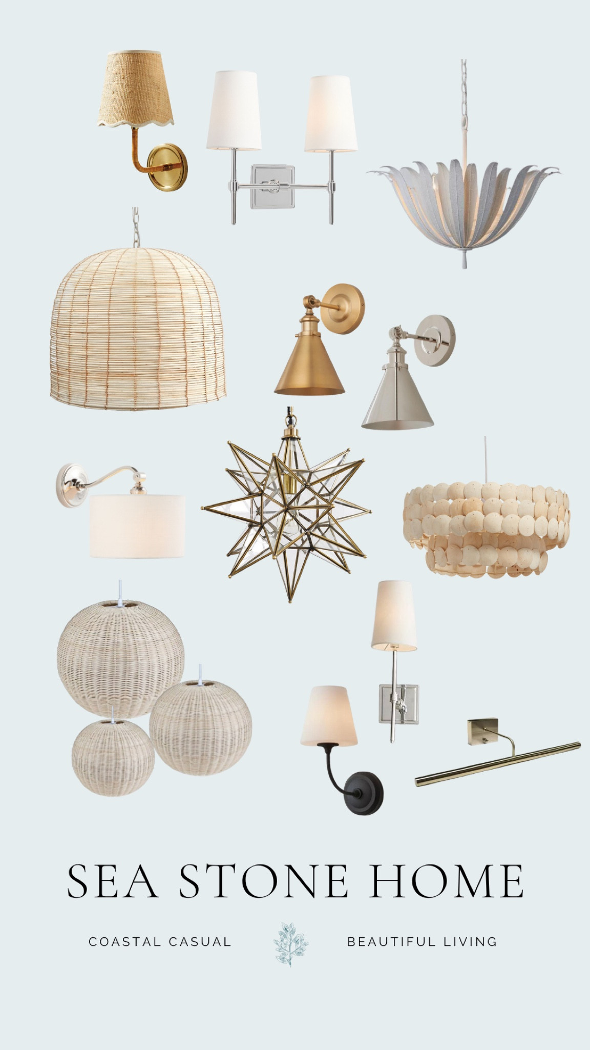 Shop my coastal build lighting!