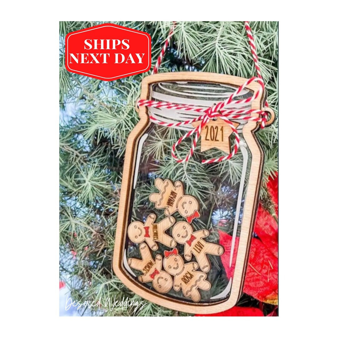 Personalized Gingerbread Ornament,Personalized Christmas Ornament,Family Ornament,Christmas Mason... | Etsy (US)