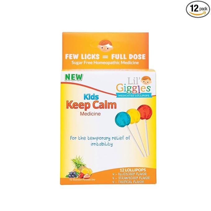 Lil' Giggles Kid's Medicated Lollipops for Calm – for Children who are Nervous or Anxious. Home... | Amazon (US)