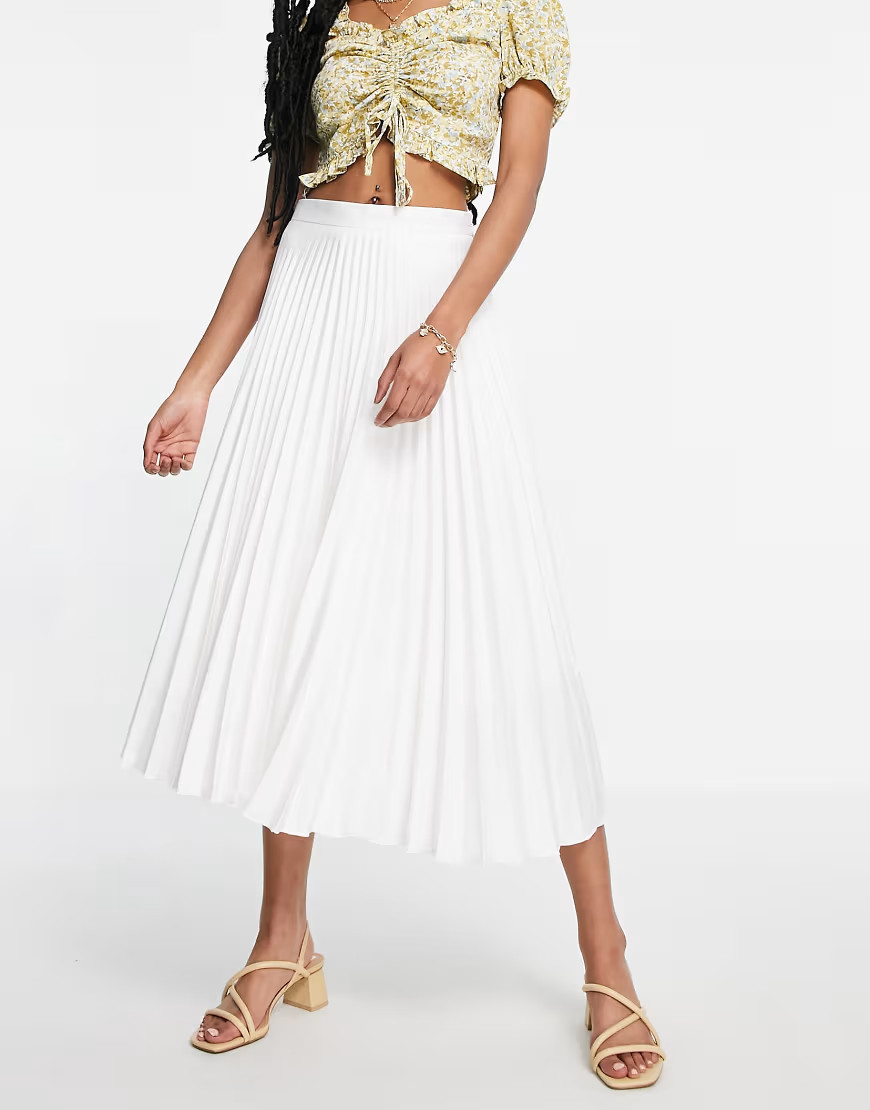 Closet pleated skirt-White | ASOS (Global)
