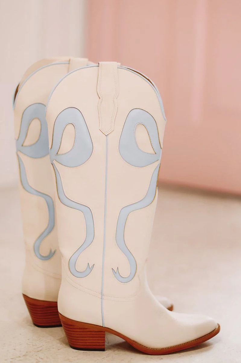 Just a City Girl Cowboy Boots - White | Hazel and Olive