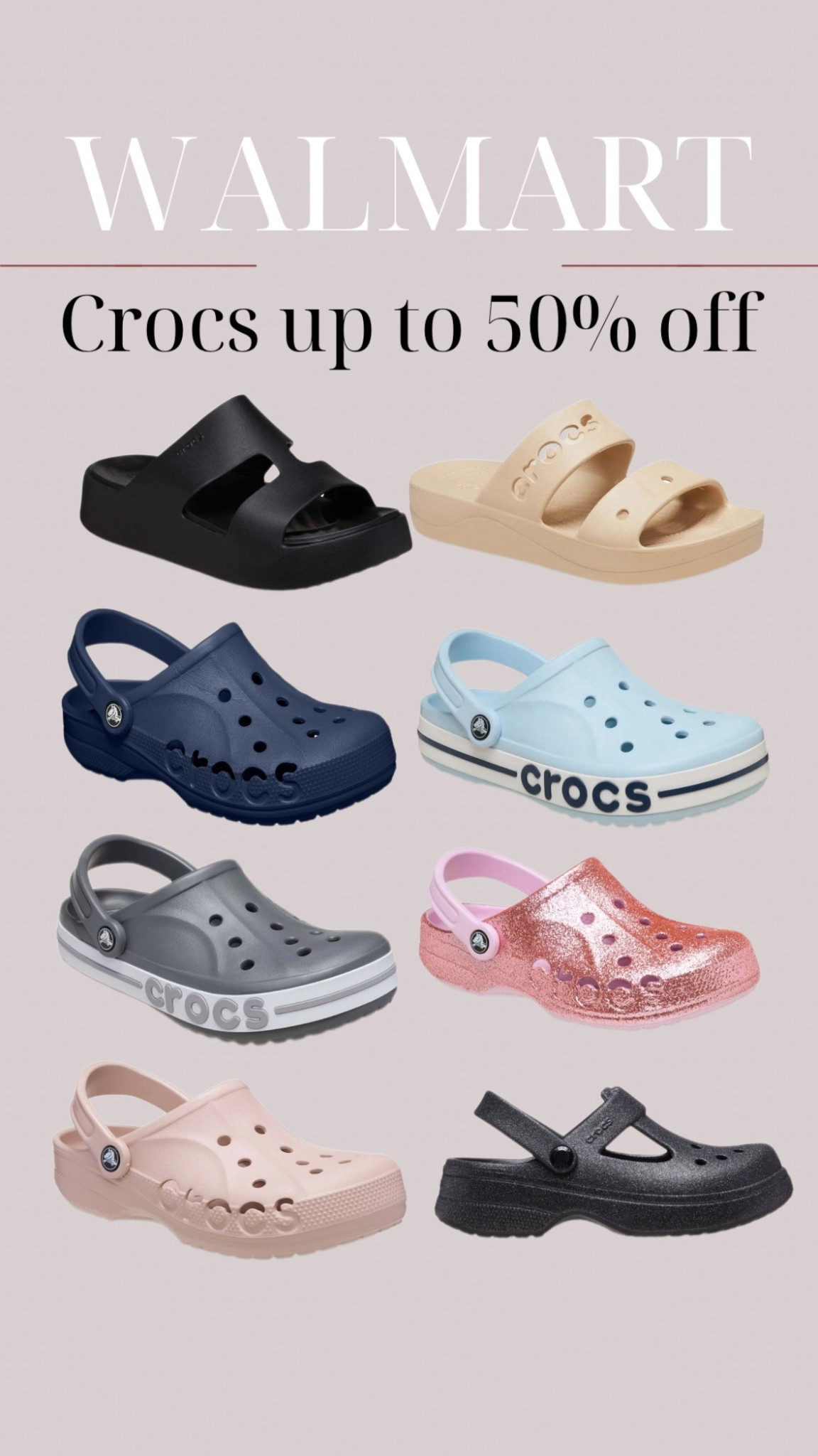 Crocs on major deal up to 50% off 

#LTKSeasonal #LTKdayinmylife #LTKSaleAlert