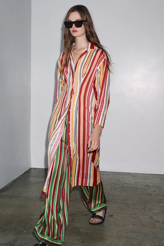 ZW COLLECTION STRIPED SHIRT DRESS | Zara UK