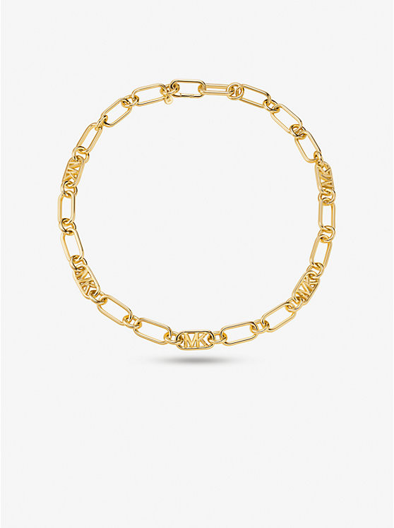 Precious Metal-Plated Brass Chain Link Necklace | Michael Kors US
