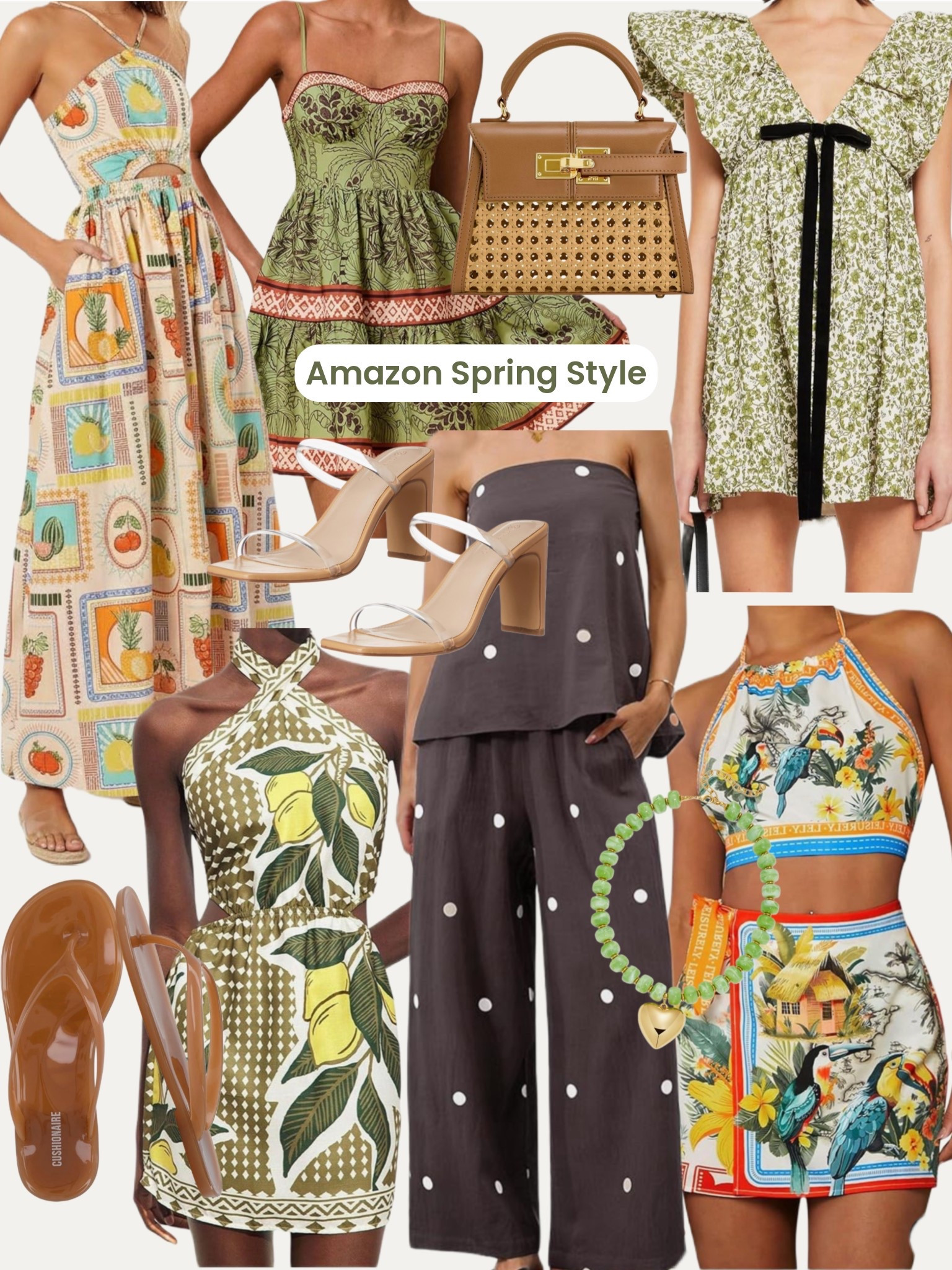 Amazon Spring Style

Travel abroad
Spring and summer
Maxi dress
Easter outfit 
Polka dot matching set
Jelly sandals 
Beaded necklace
Spring accessoriess