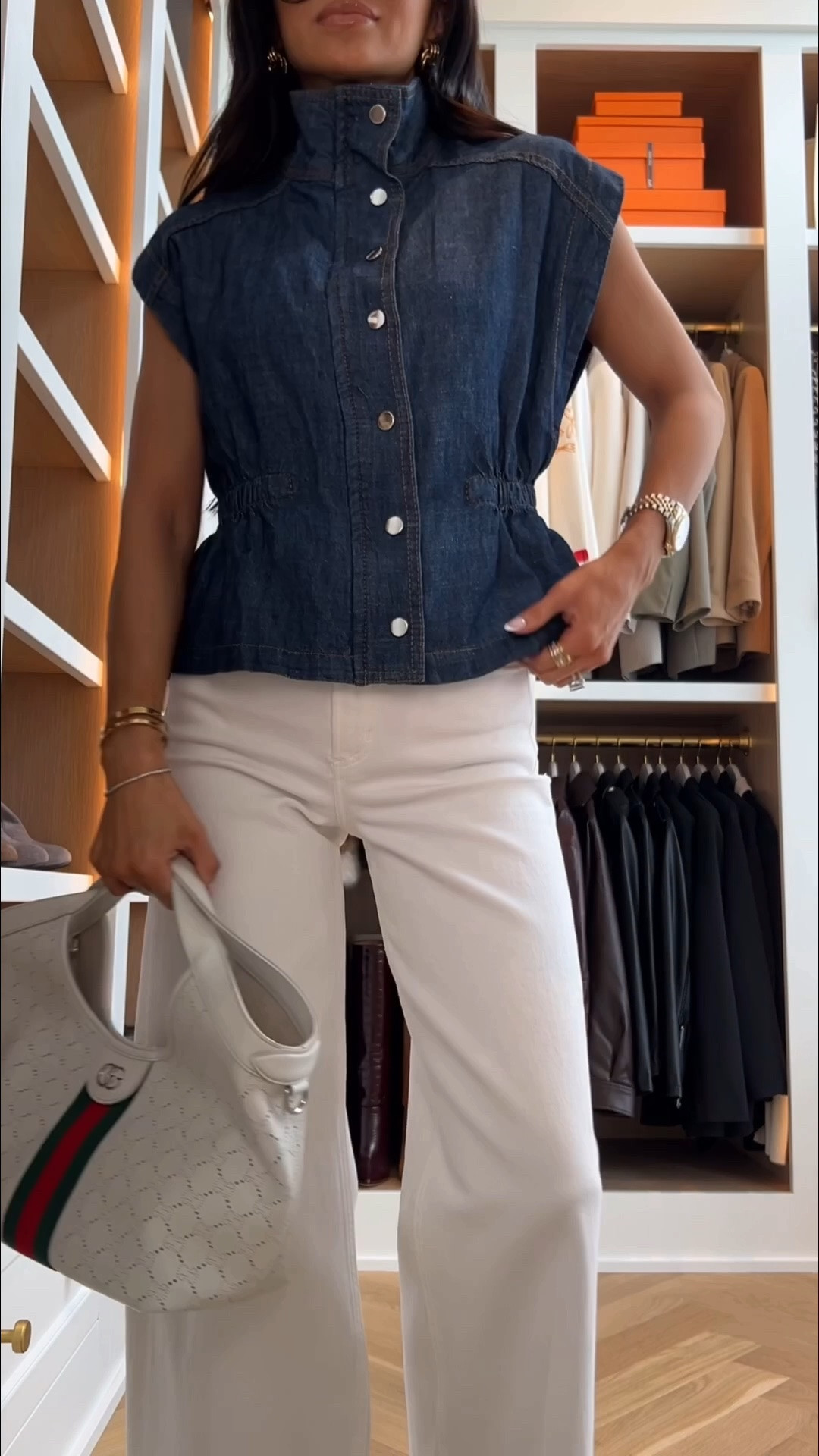 Zara new arrivals 
Zara denim vest wearing an XS
Zara denim wearing a 0

#LTKOver40 #LTKmomlife #LTKootd