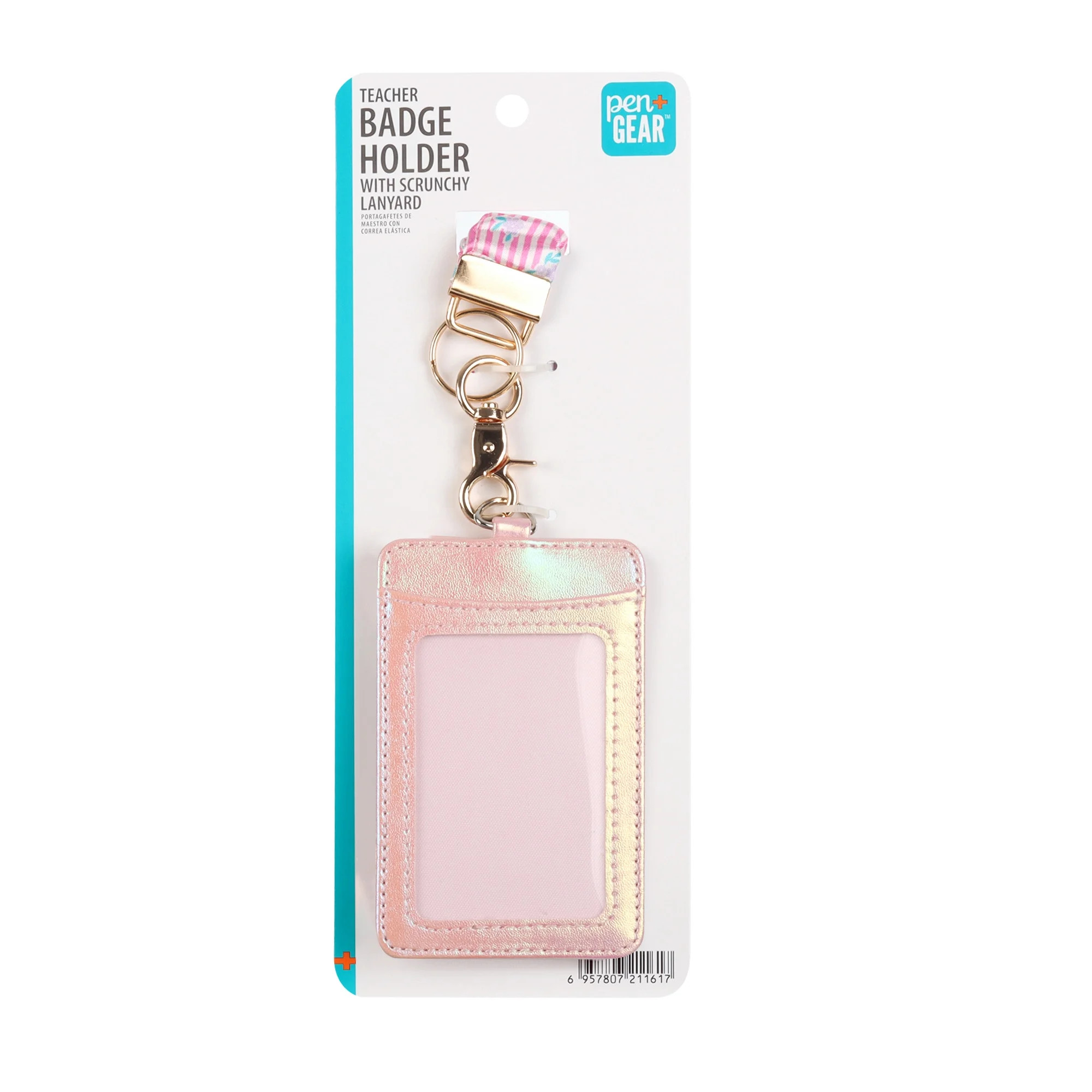 Pen+Gear Floral Scrunchie Lanyard with PU Badge Holder | Walmart (US)
