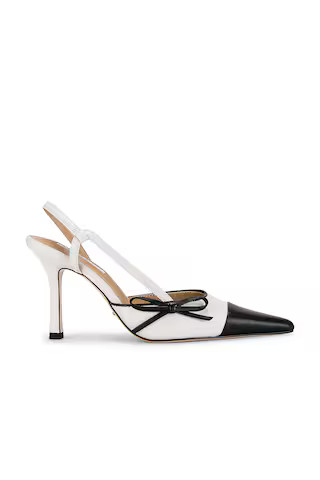 Tony Bianco Harmony Slingback in Bone & Black from Revolve.com | Revolve Clothing (Global)