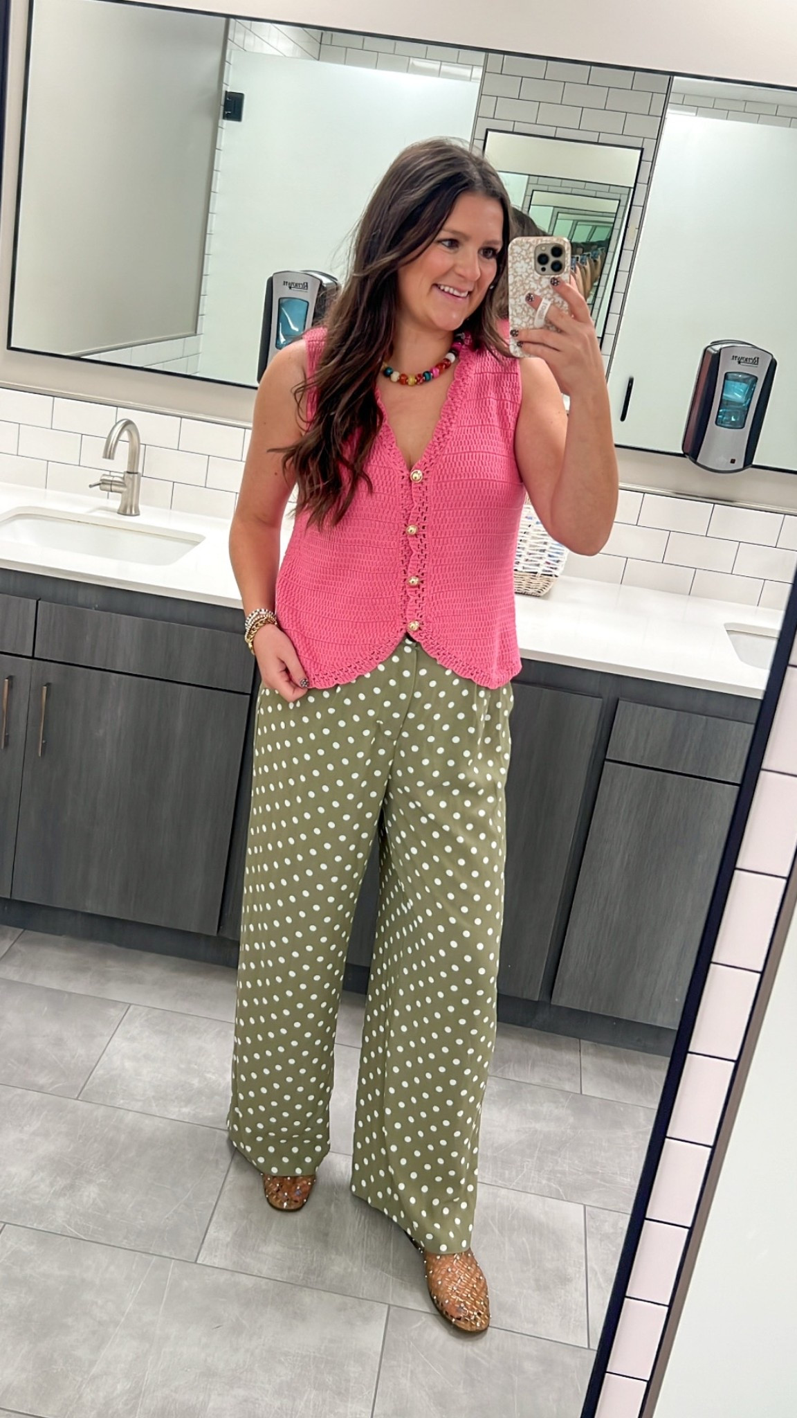 True size medium in top & bottoms. Jelly shoes are 1/2 size up. 

Colorful outfit / early fall outfit / fall outfit / fun outfit / polka dot pants / mom outfit / dopamine dressing / teacher outfit / work outfit / mom work outfit / working mom style / comfy but cute outfit / comfy cute / casual cute / Amazon outfit / looks for less / Anthropologie dupe / free people dupe / beaded necklace / jelly shoes / fall shoes / work shoes / workwear / mom workwear / comfy work outfit / sweater vest / corporate outfit / office outfit / date night outfit / business casual workwear

#LTKootd #LTKmomlife #LTKWorkwear