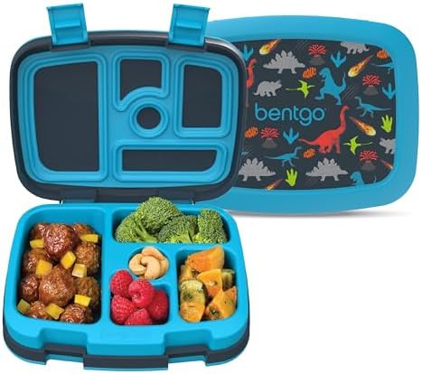 Bentgo Kids Prints Leak-Proof 5-Compartment Bento-Style Kids Lunch Box | Ideal Portion Sizes for ... | Amazon (US)