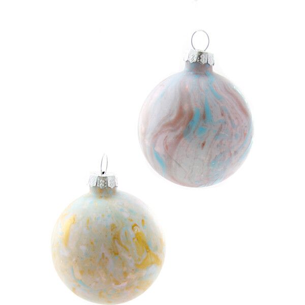 Small Marble Ornaments, Set of 2 | Maisonette