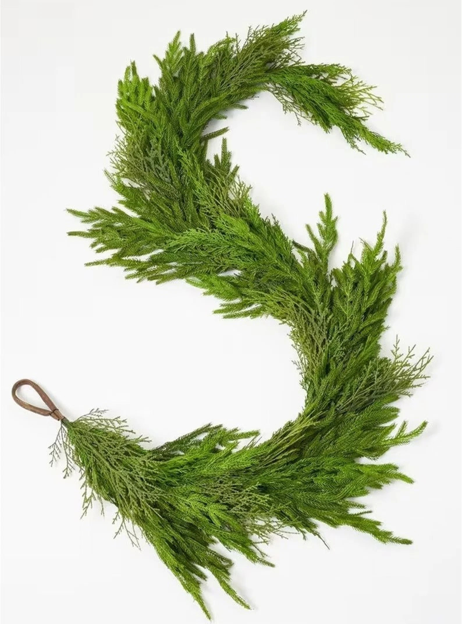 Mixed Winter Greenery with Cypress, Norfolk & Pine Christmas Mantel Garland Holiday Table Runner,... | Etsy (US)