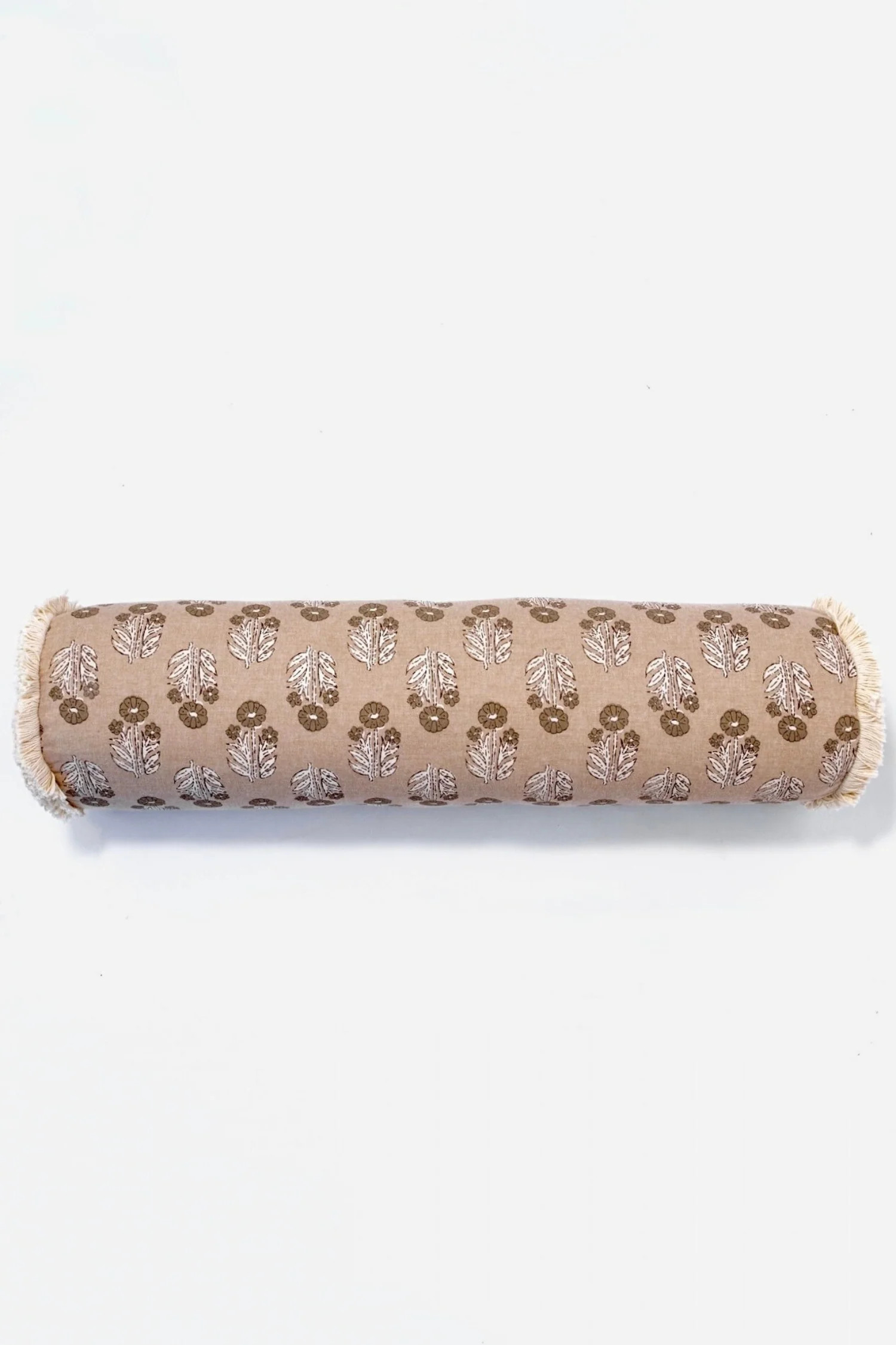 Block Print Bolster - 30"x7" | THELIFESTYLEDCO