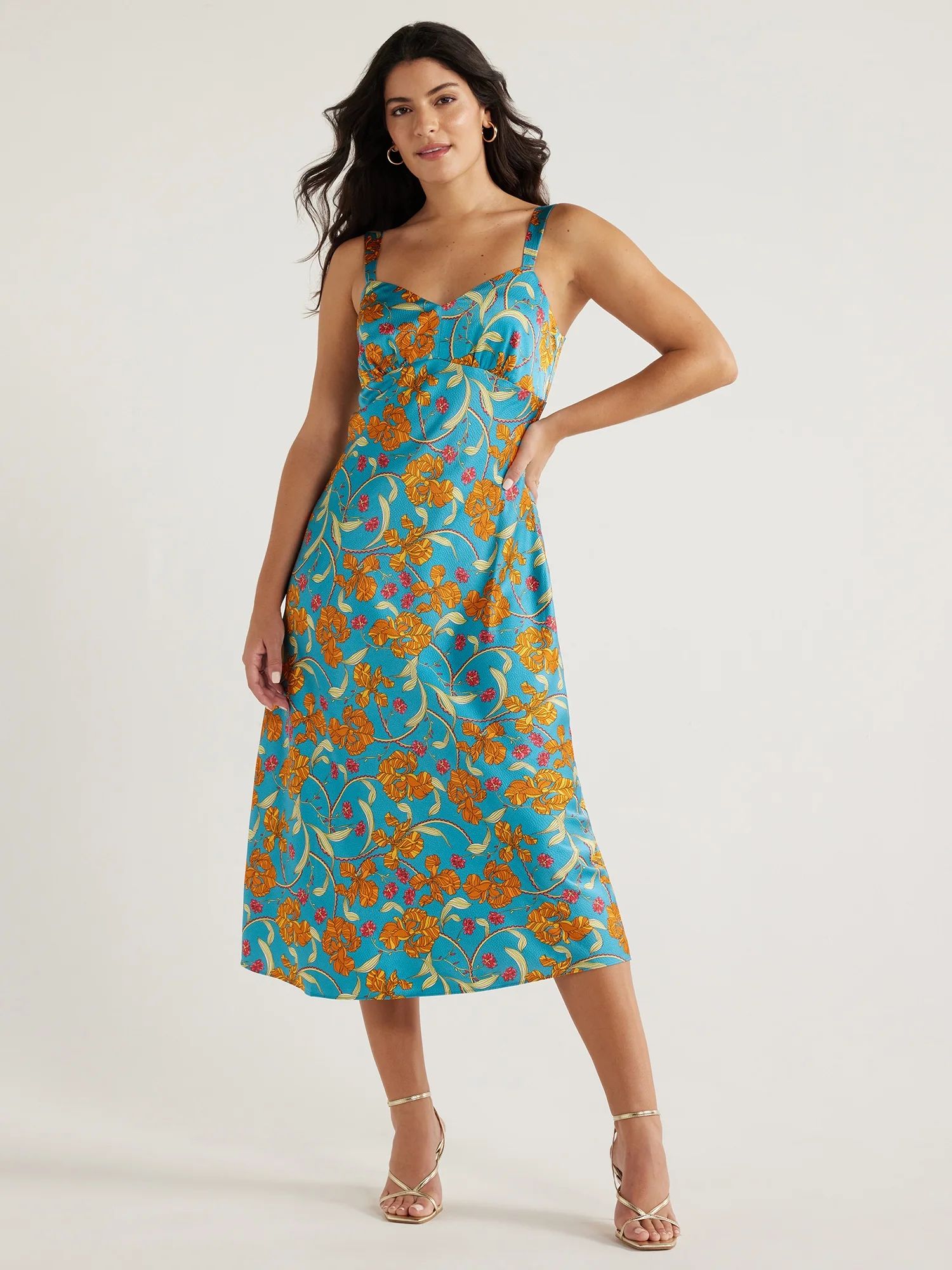 Sofia Jeans Women's Slip Dress, Mid Calf Length, Sizes XS-3XL | Walmart (US)