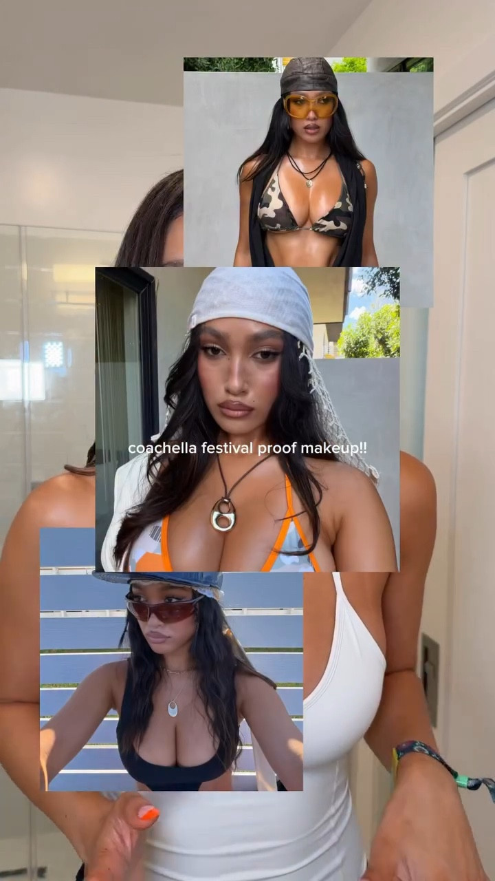 in honor of those going to weekend two, here’s the glam we did all weekend ⭐️🎡 
.
.
@shiseido @milkmakeup @lorealparis @onesize @mphbeauty @rarebeauty @charlottetilbury @hudabeauty @rhode @milanicosmetics @hourglasscosmetics @makeupbymario 
.
#coachellamakeup #coachellaweekend2